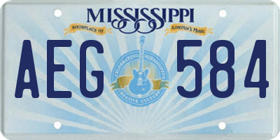 MS license plate AEG584