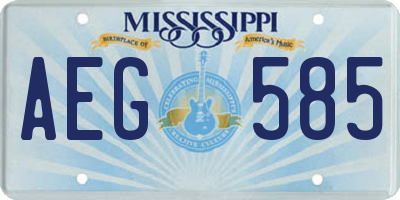 MS license plate AEG585