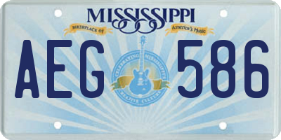 MS license plate AEG586