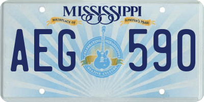 MS license plate AEG590