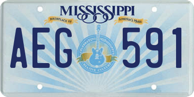 MS license plate AEG591