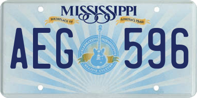 MS license plate AEG596