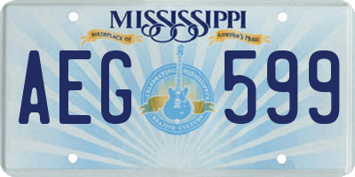 MS license plate AEG599