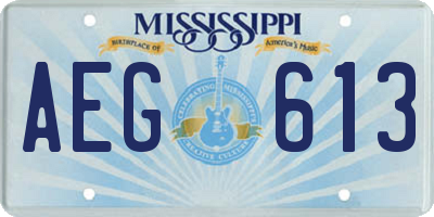 MS license plate AEG613