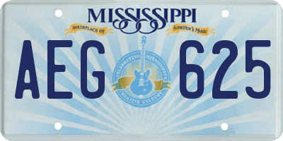 MS license plate AEG625
