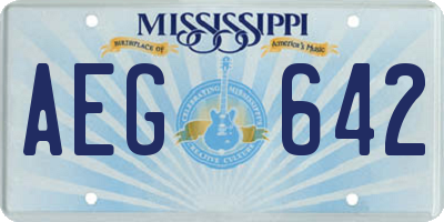 MS license plate AEG642
