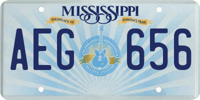 MS license plate AEG656