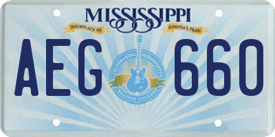 MS license plate AEG660