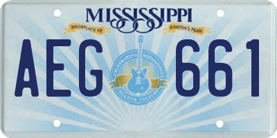 MS license plate AEG661