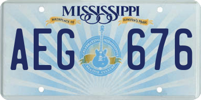 MS license plate AEG676