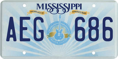 MS license plate AEG686