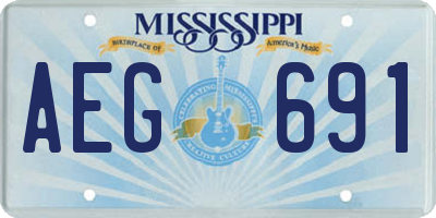 MS license plate AEG691