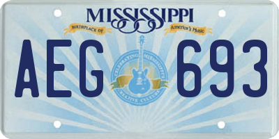 MS license plate AEG693