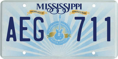 MS license plate AEG711