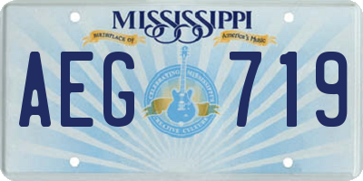 MS license plate AEG719