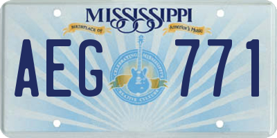 MS license plate AEG771