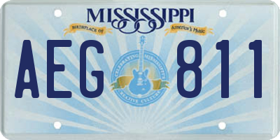 MS license plate AEG811