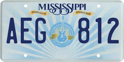 MS license plate AEG812