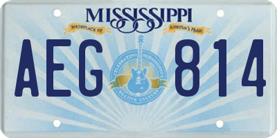 MS license plate AEG814