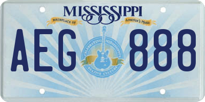 MS license plate AEG888