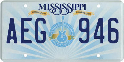 MS license plate AEG946