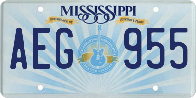 MS license plate AEG955