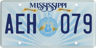 MS license plate AEH079