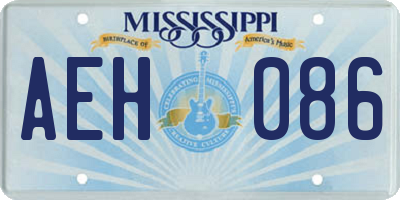 MS license plate AEH086