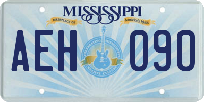 MS license plate AEH090