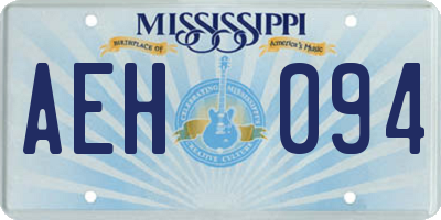 MS license plate AEH094