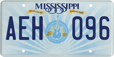 MS license plate AEH096