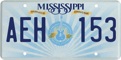 MS license plate AEH153
