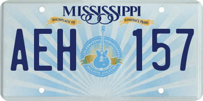 MS license plate AEH157