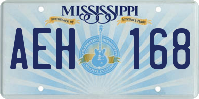 MS license plate AEH168