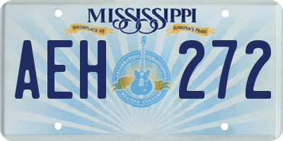 MS license plate AEH272