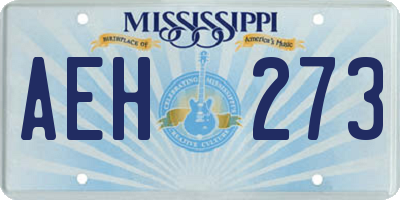 MS license plate AEH273