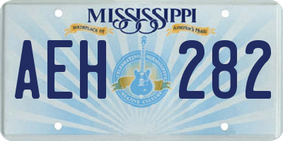 MS license plate AEH282