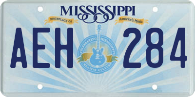 MS license plate AEH284