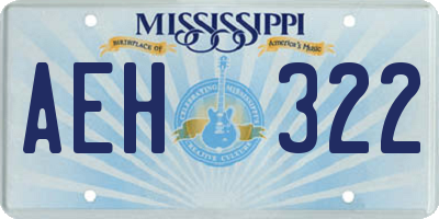 MS license plate AEH322