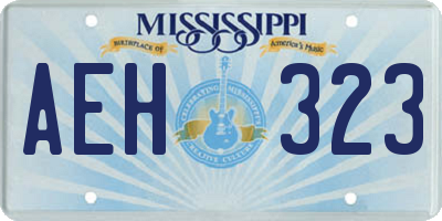 MS license plate AEH323