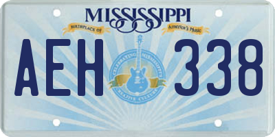 MS license plate AEH338