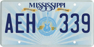 MS license plate AEH339