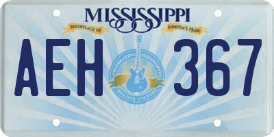 MS license plate AEH367