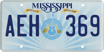 MS license plate AEH369