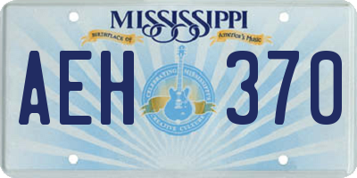 MS license plate AEH370