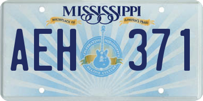 MS license plate AEH371