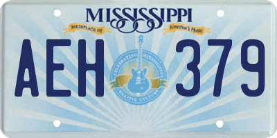 MS license plate AEH379