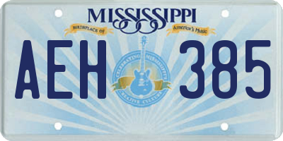 MS license plate AEH385