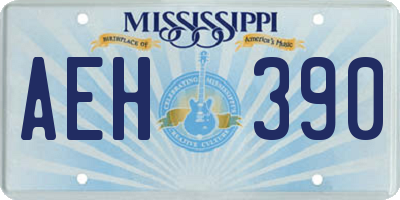MS license plate AEH390