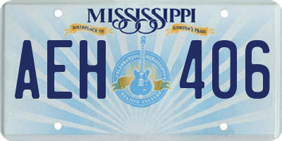 MS license plate AEH406